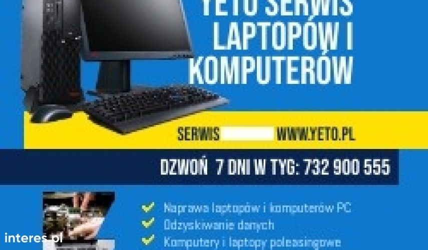 Serwis laptopów i komputerów, kart graficzn. Poznań Odzyskiwanie danyc